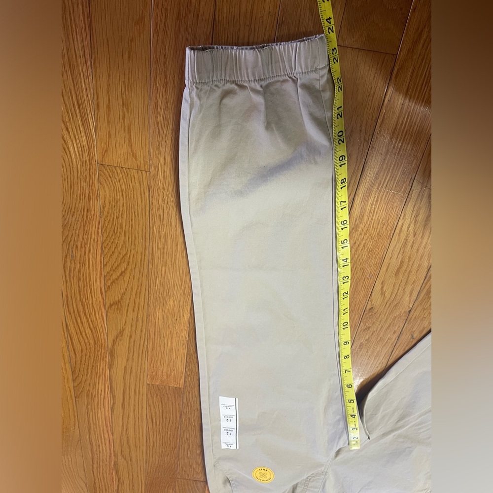 Cat & Jack Kids Beige Jogger Pants‎ with reinforce knee NWT  size 12 - Picture 9 of 9